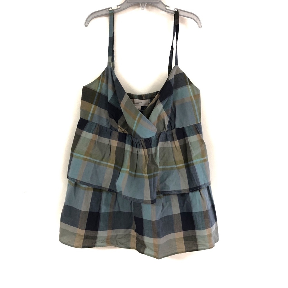🌵Ann Taylor Loft XS spaghetti Strap Plaid top